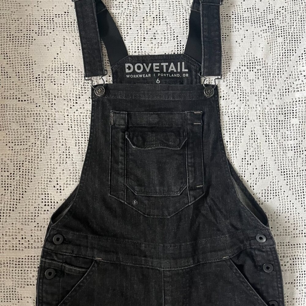 DOVETAIL Workwear Charcoal Denim Overalls - Picture 3 of 10